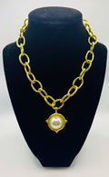 Susan Shaw Gold Chain, Medium Pearl Chain Necklace