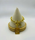 Susan Shaw Gold Toggle Bracelet with Mahjong Charm