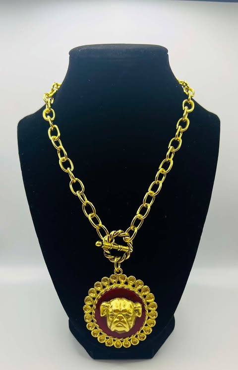 Yochi Dawg Red Pendant Necklace