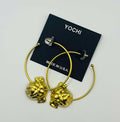 Yochi Go Dawgs Hoop Earrings
