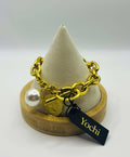 Yochi Coin & Pearl Charm Bracelet