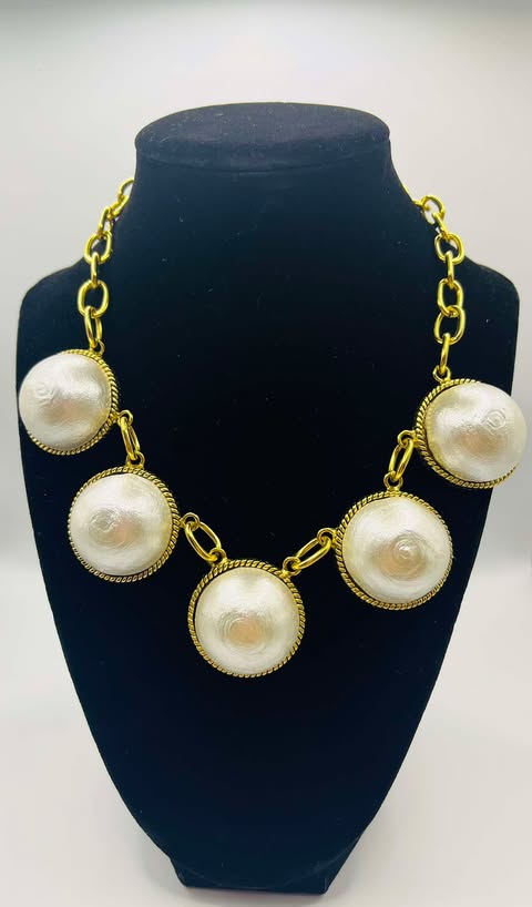 Yochi Pearl Charm Necklace
