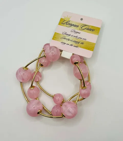 RG Paige Pink Set Of 3 Strech Bracelets