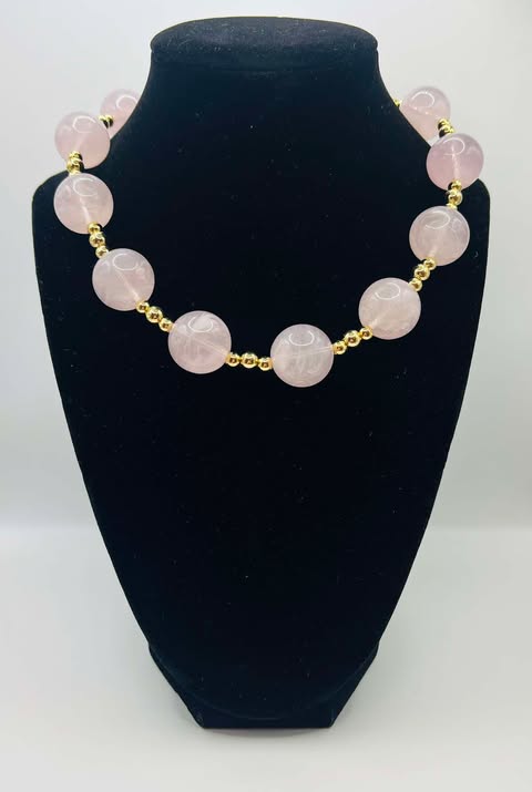 RG Water Resistant 20MM Large Pink Acrylic Beaded Necklace