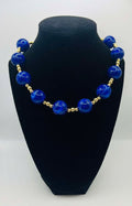 RG Water Resistant Blue 20MM Large Beaded Necklace
