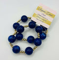 Rg Rachel Royal Blue Set Of 2 Beaded Bracelets