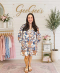 Curvy Jane Floral Lined Mini Dress