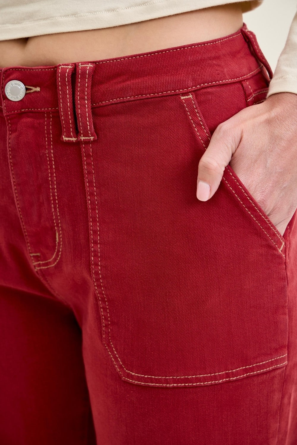 Judy Blue Haute Red Aurora Weekender Jeans