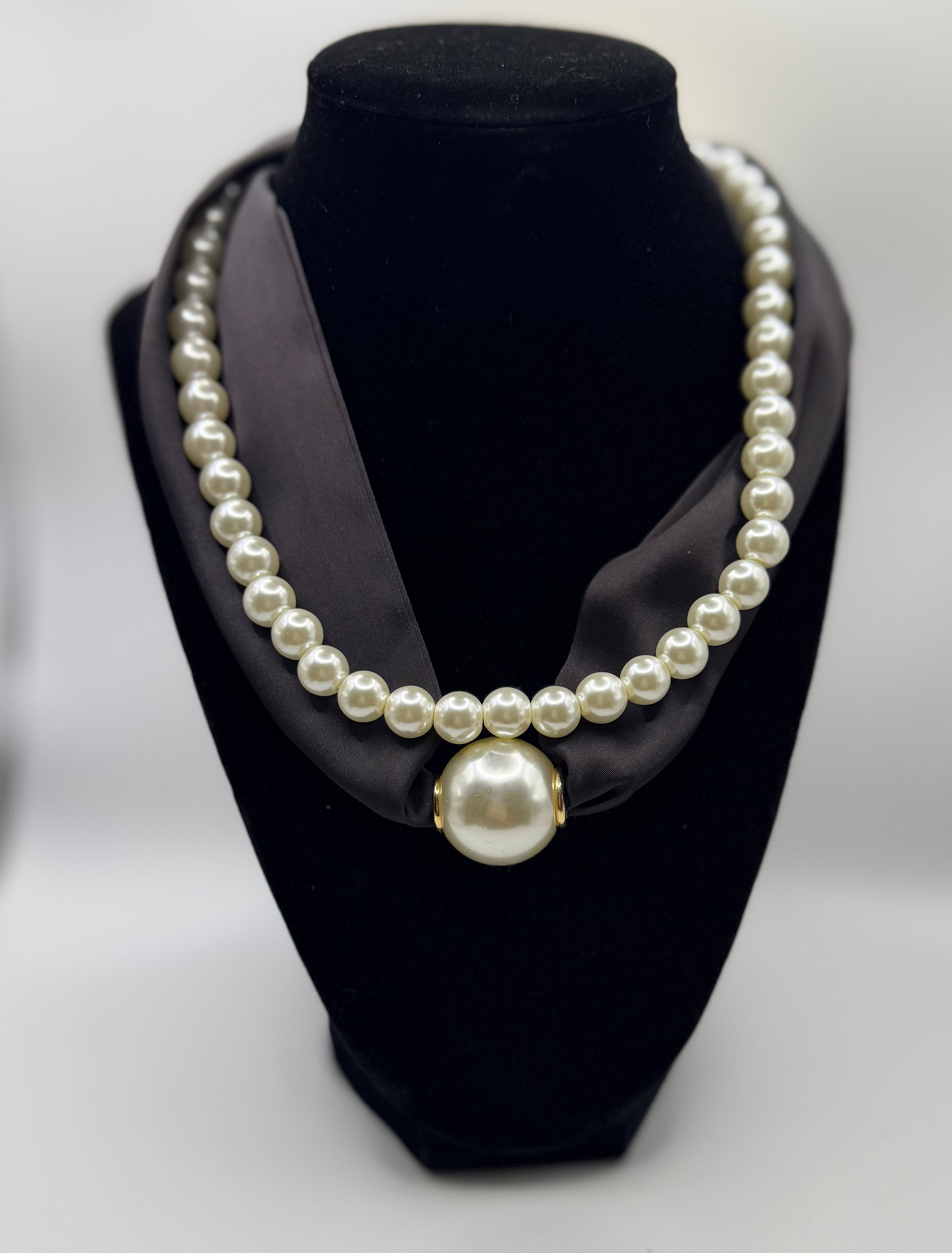 Premade Pearl Scarf Necklace