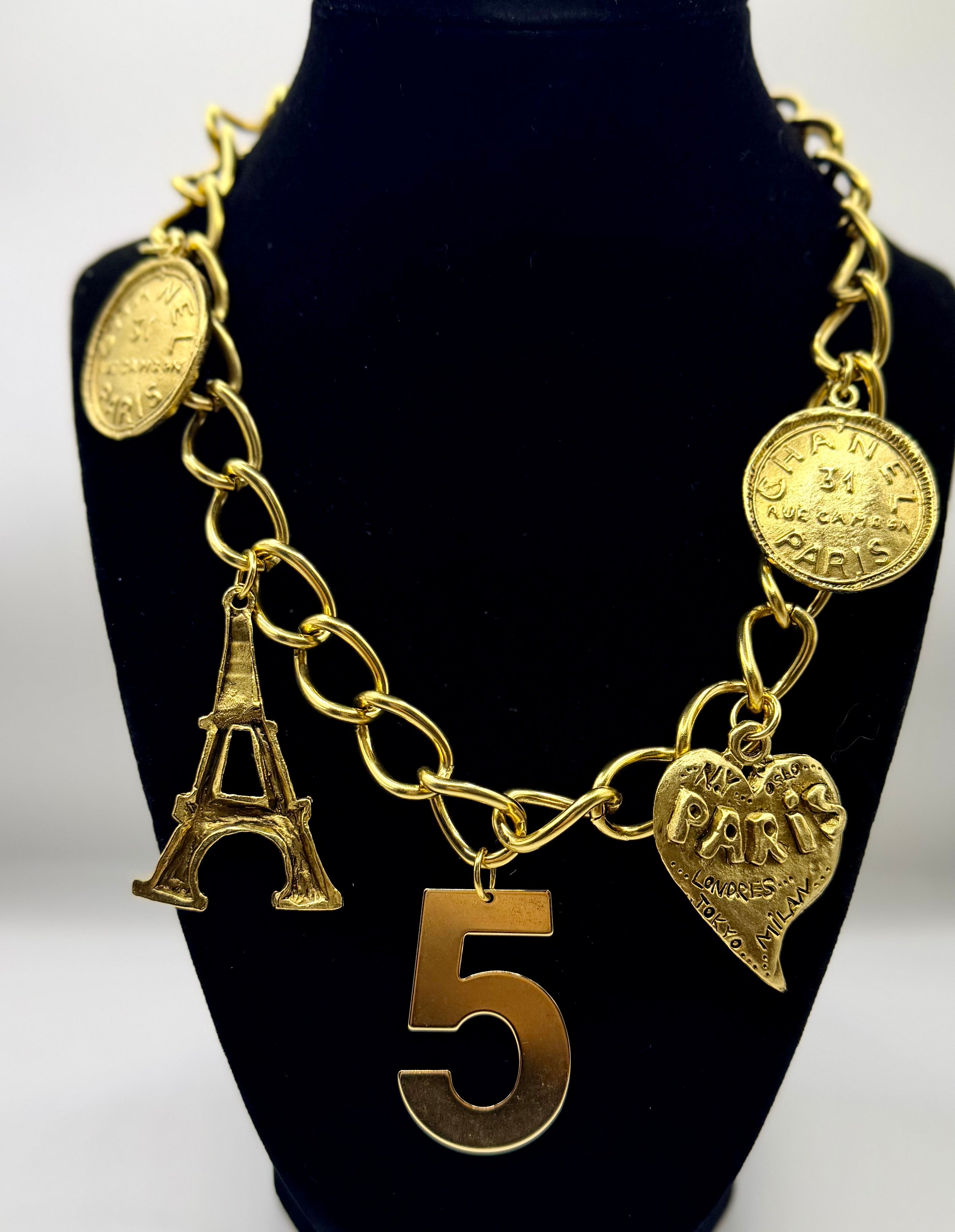 Yochi Chanel No 5 Charm Necklace