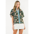 Chaney THML Floral Print Short Sleeve Top