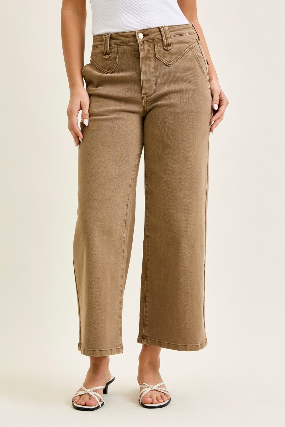 Judy Blue Yaz HW Ankle Vintage Wide Jeans