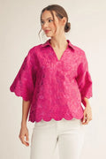 Jacqui Floral Jacquard Top