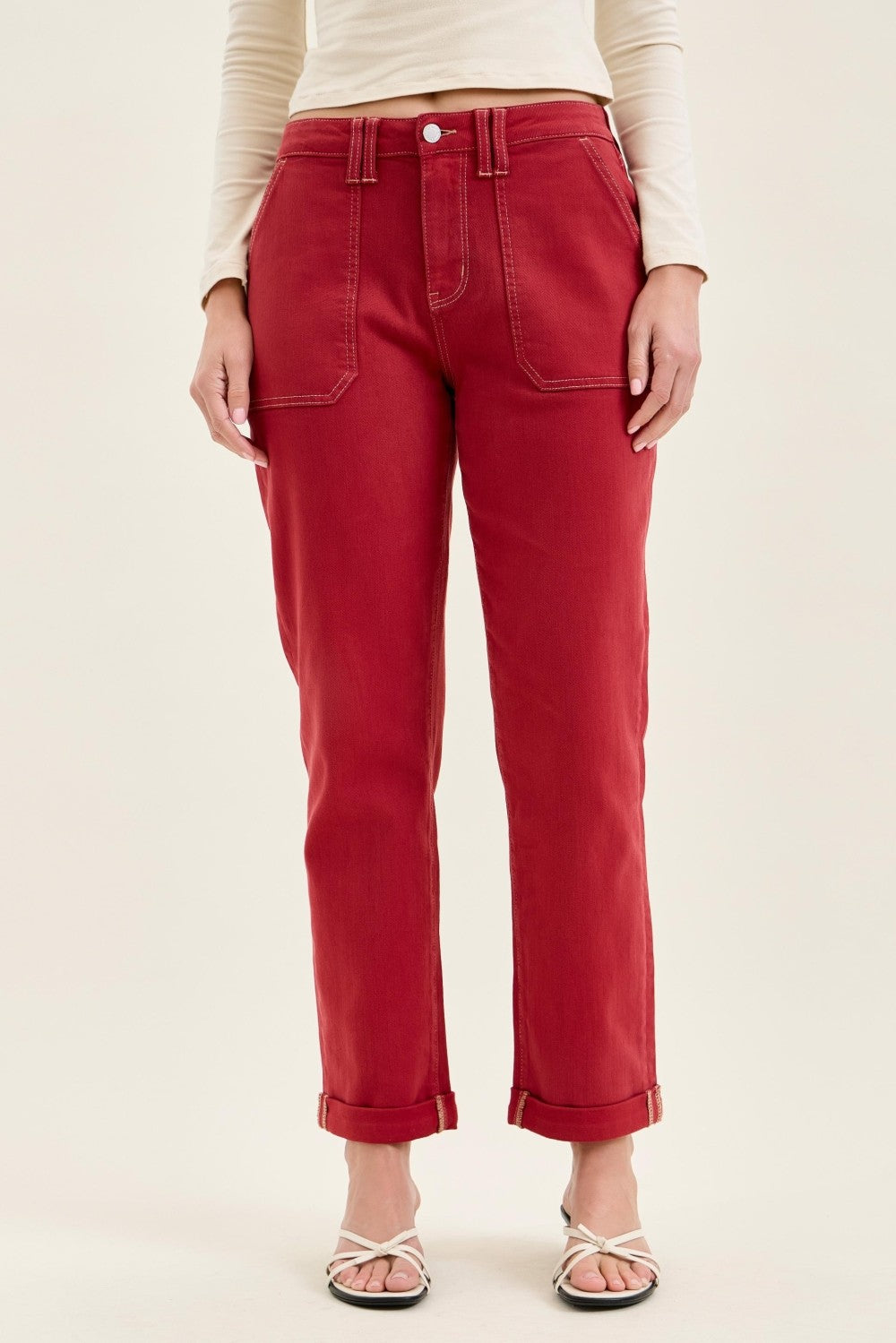 Curvy Judy Blue Haute Red Aurora Weekender Jeans