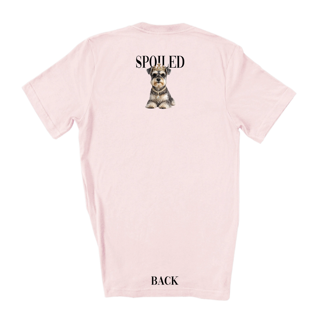 Watson the Schnauzer Spoiled Glam Dog Rhinestone Graphic Tee