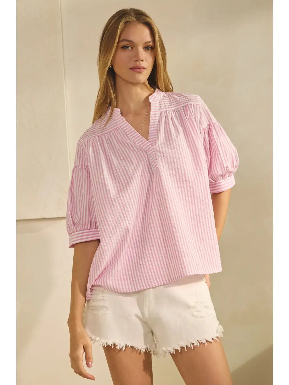 Curvy Calli Jo Striped Top