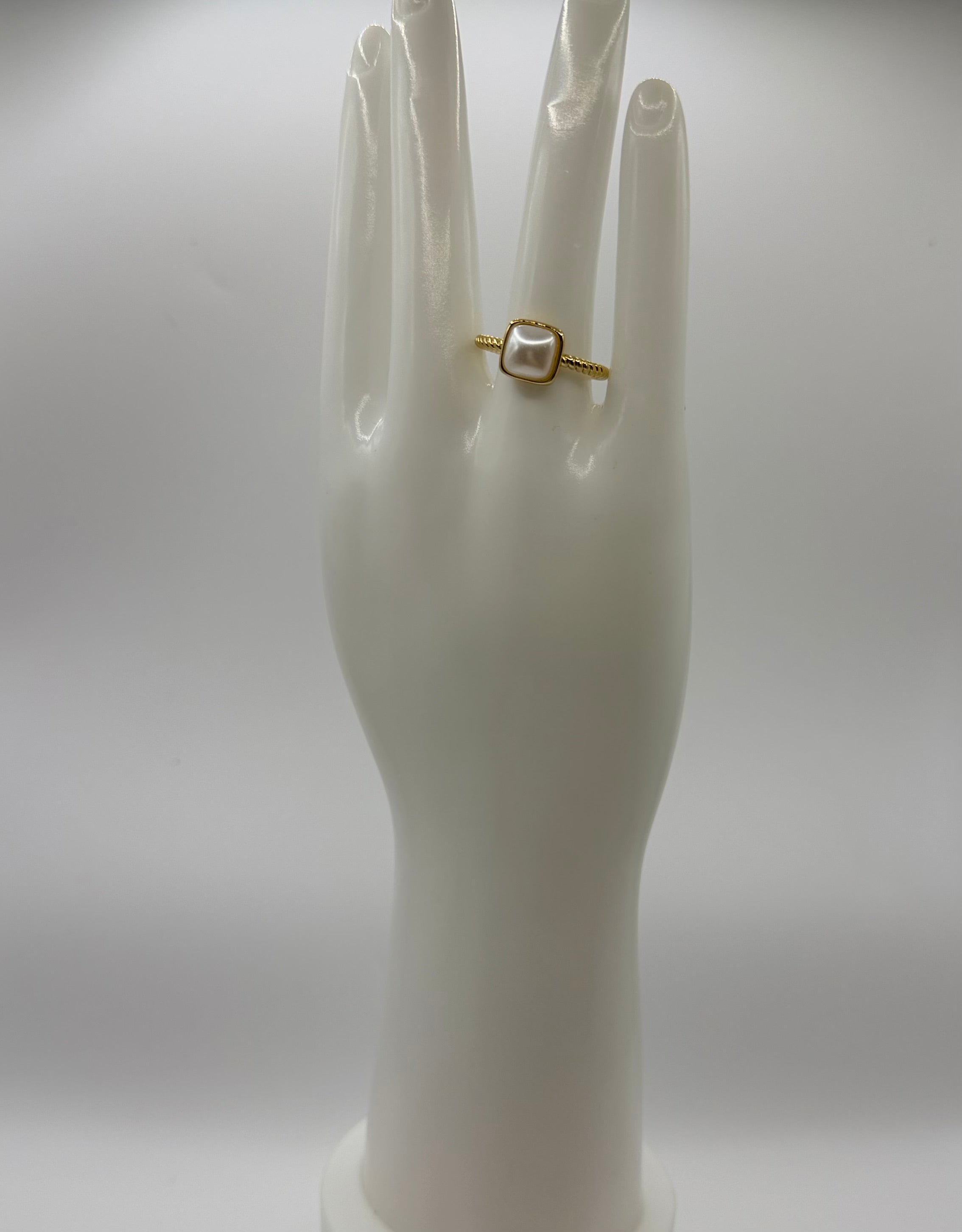 RG Stamp Pearl Ring