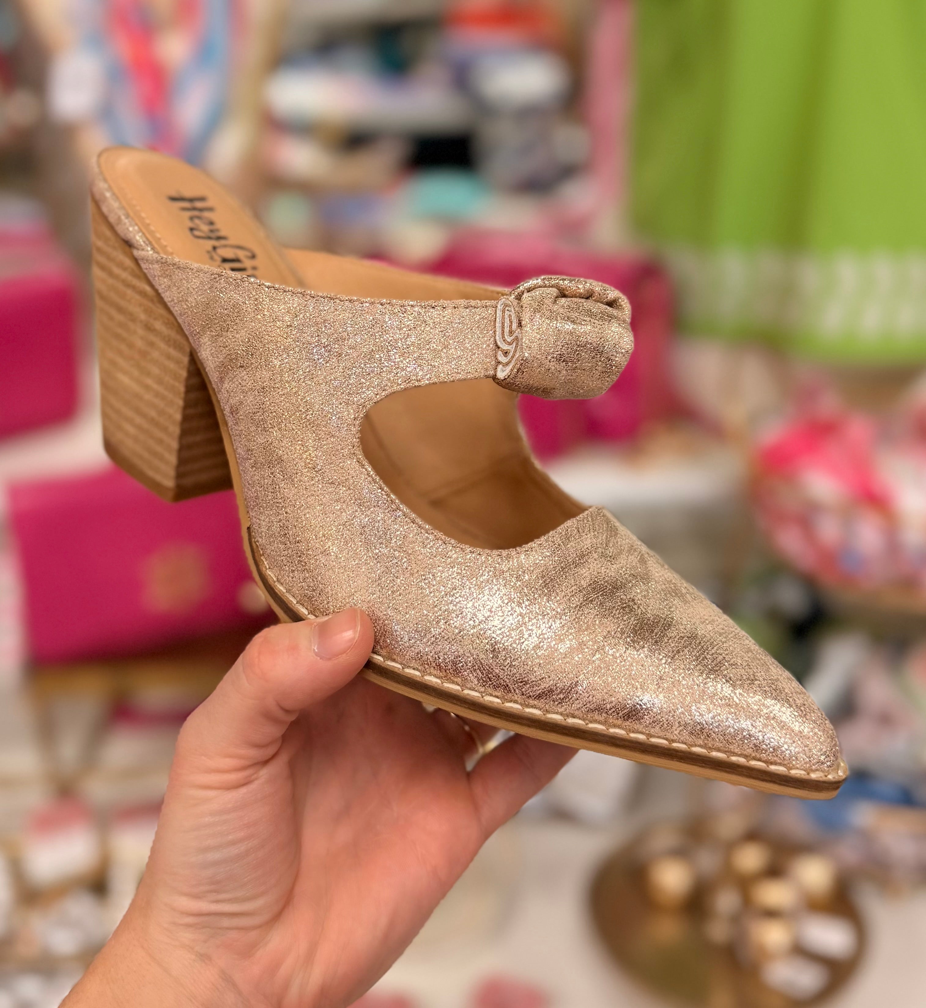 Corkys Knot Gonna Happen Gold Slip On Heel