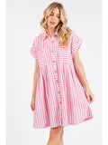 Starla Striped Button Down Dress