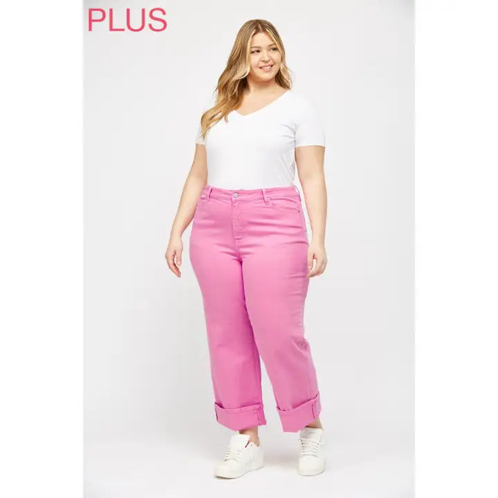 Mica Denim Rose Wide Leg Jeans