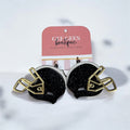 Black And Gold Helment Earrings