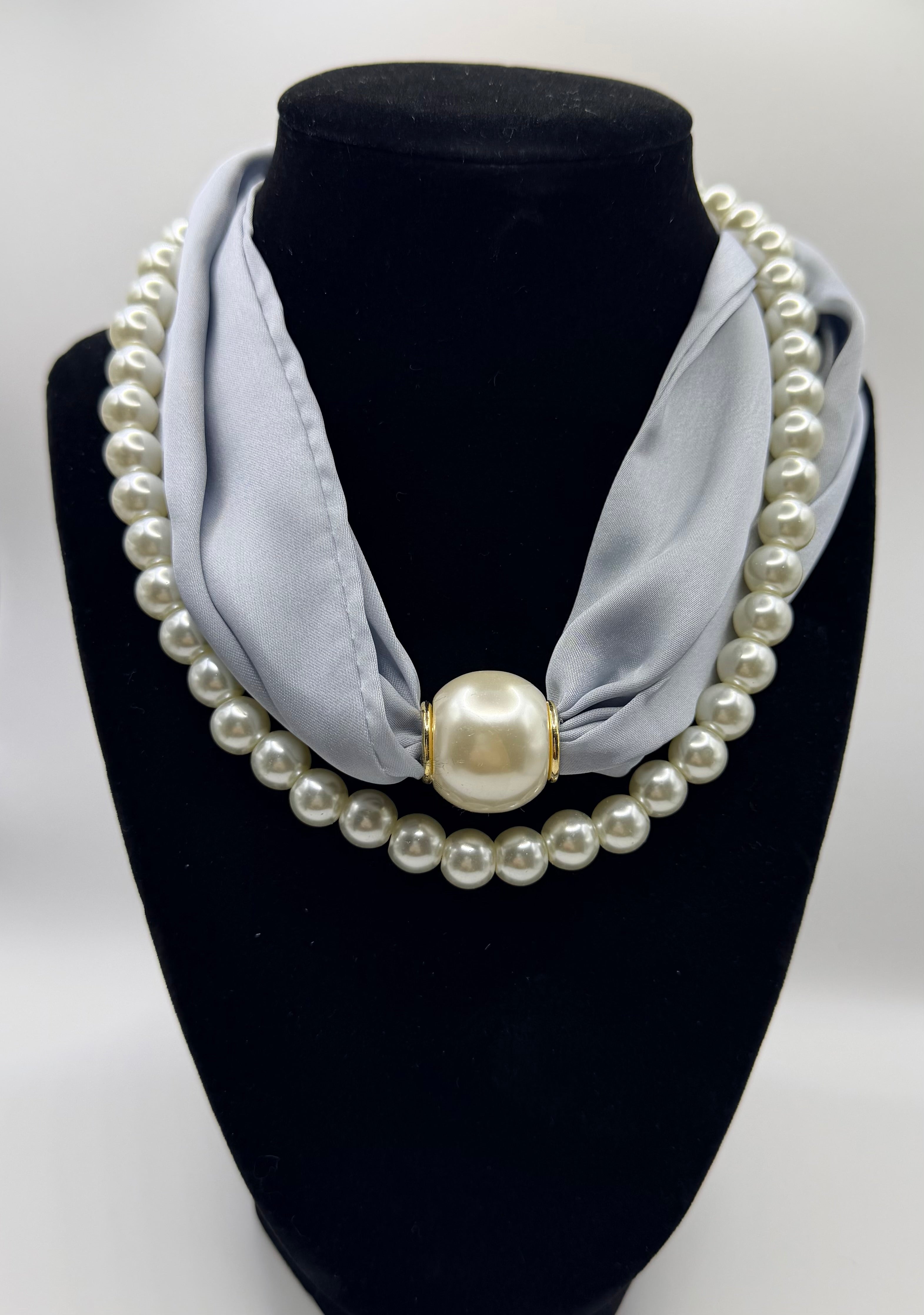 Premade Pearl Scarf Necklace