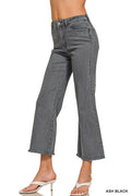Alicia Acid Washed High Waist Cropped Jeans