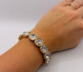 Square Rhinestone Stretch Bracelet