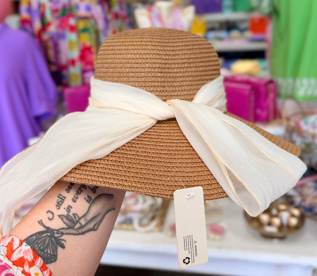 Summer Hat with Back Bow Detail