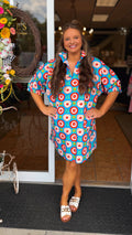Curvy Charolette Bloom In Joy Adrienne Dress