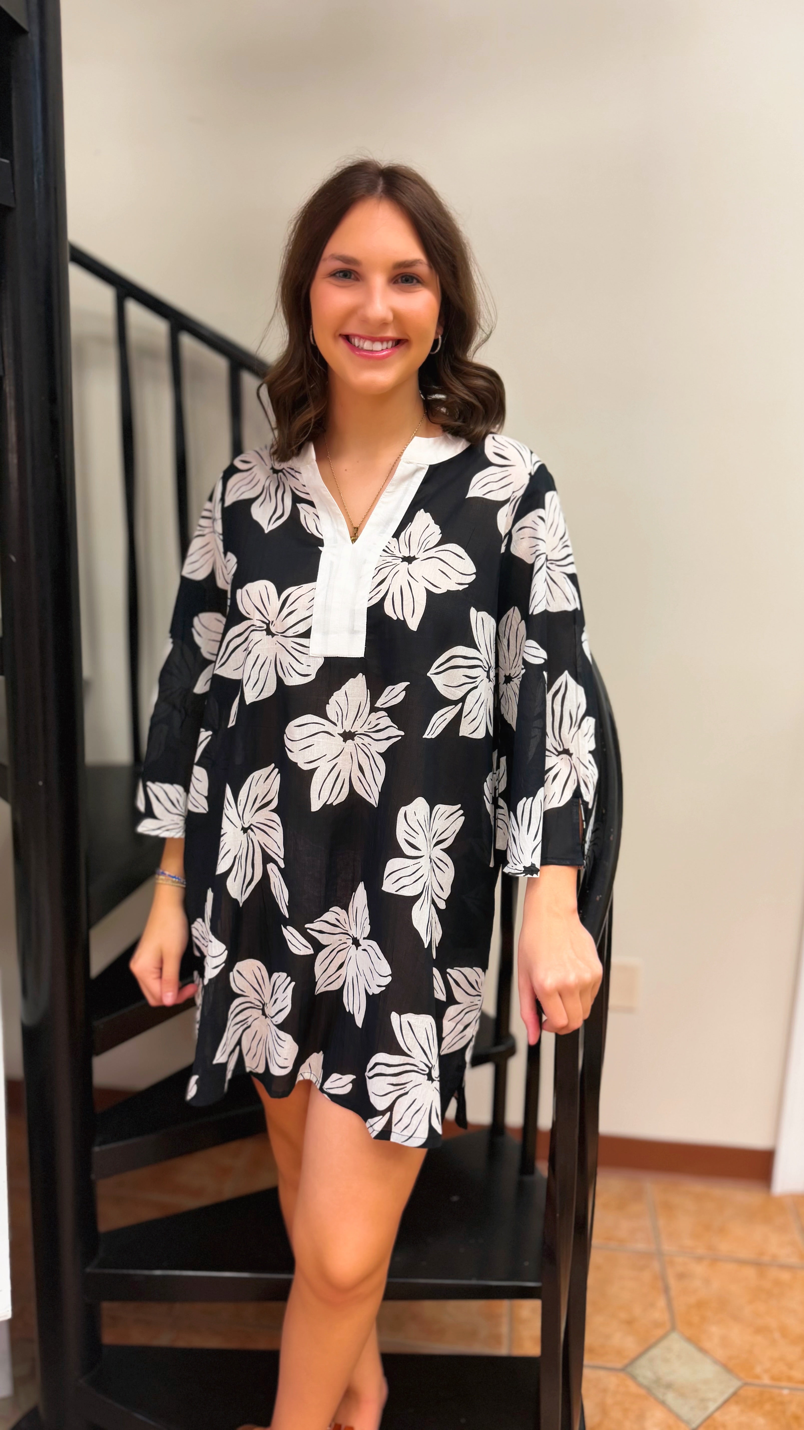 Elizabeth Black Mix Beach Dress