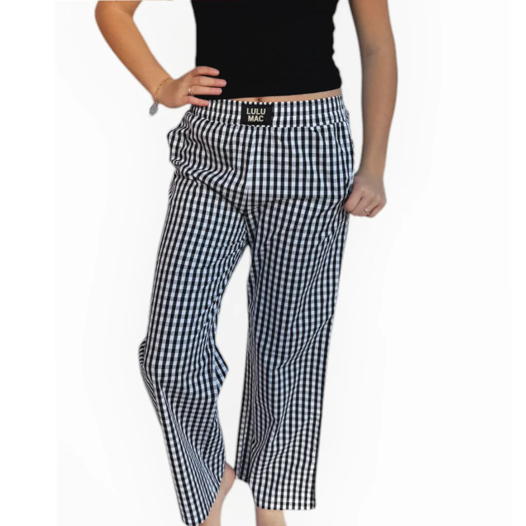 Lulu Mac Patch Black Gingham Pants