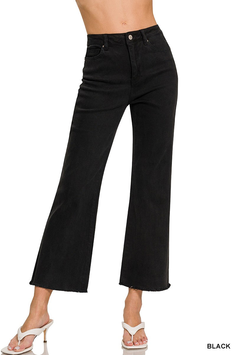 Alicia Acid Washed High Waist Cropped Jeans