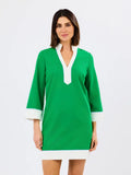 Brenda Green and White Dress
