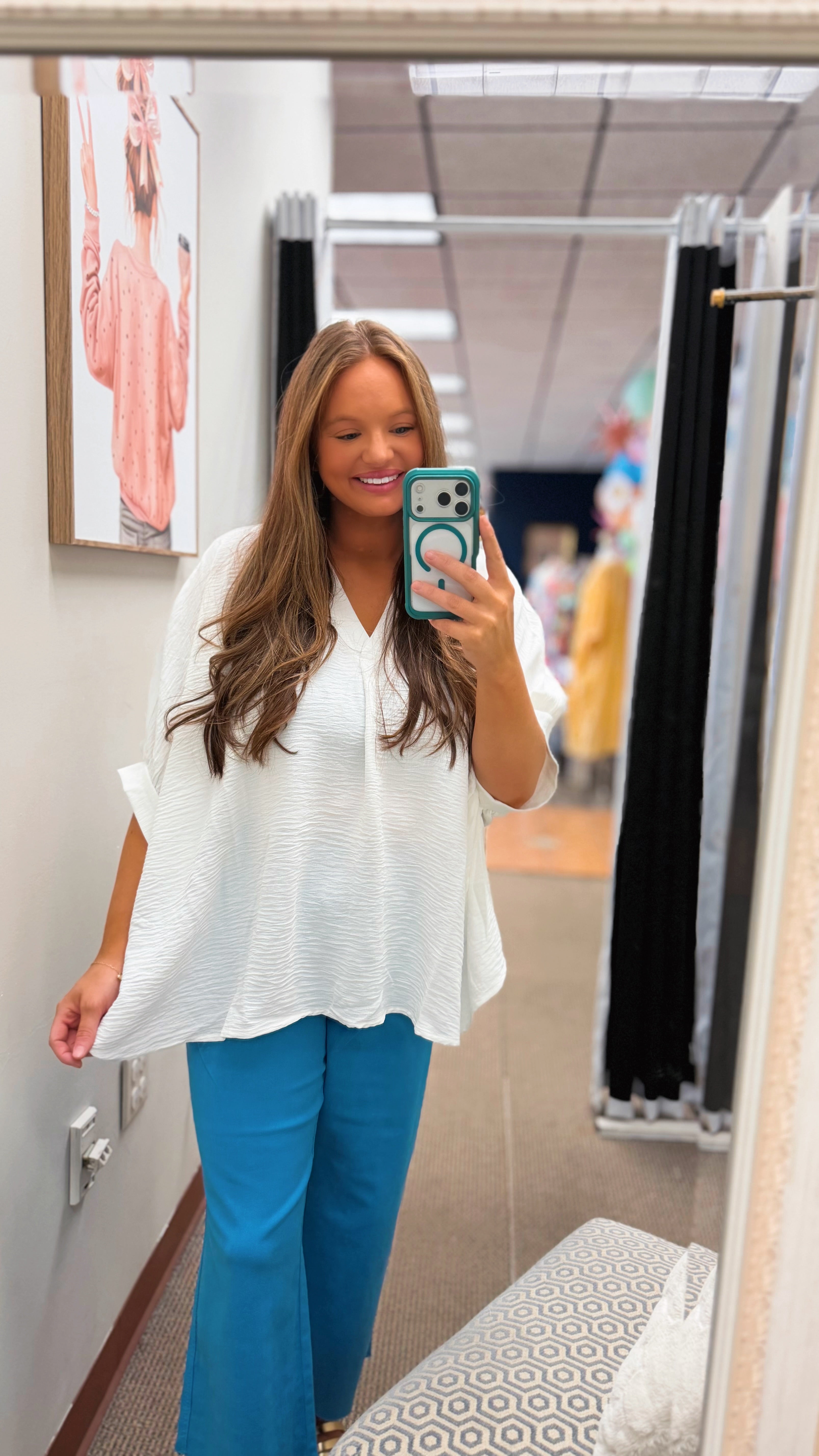 Curvy Ophelia Off White Dolman Top