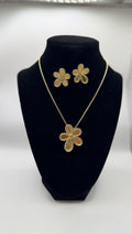 RG Gold Flower Earrings