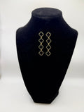 RG Black Dangle Clover Earrings