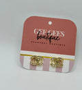 Chanel Dupe Rhinestone Stud Earrings