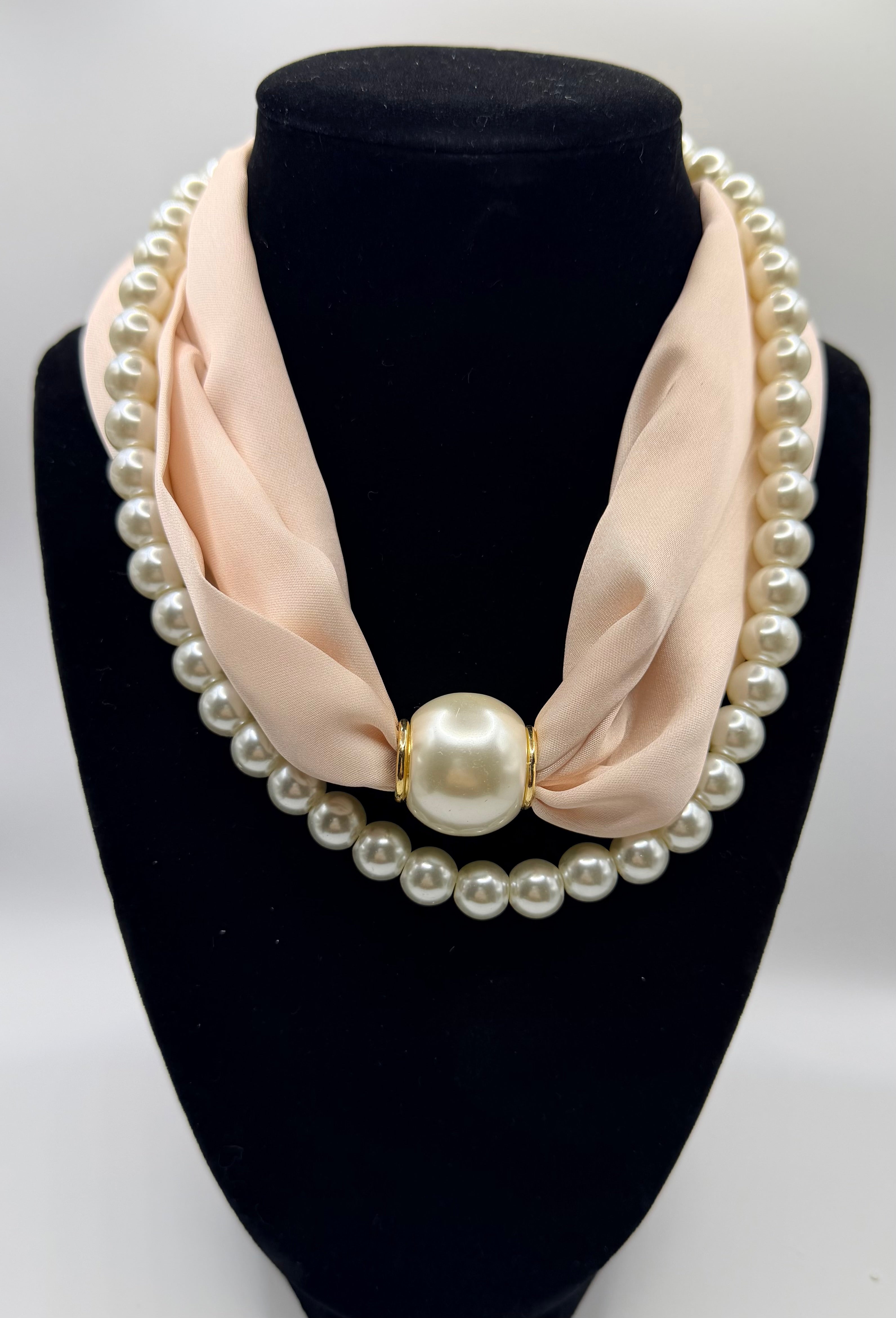 Premade Pearl Scarf Necklace
