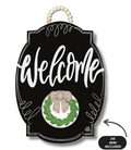 DK Black Bloom Welcome Door Hanger