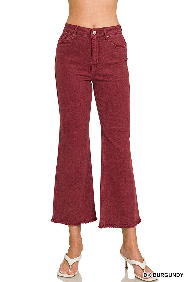 Alicia Acid Washed High Waist Cropped Jeans