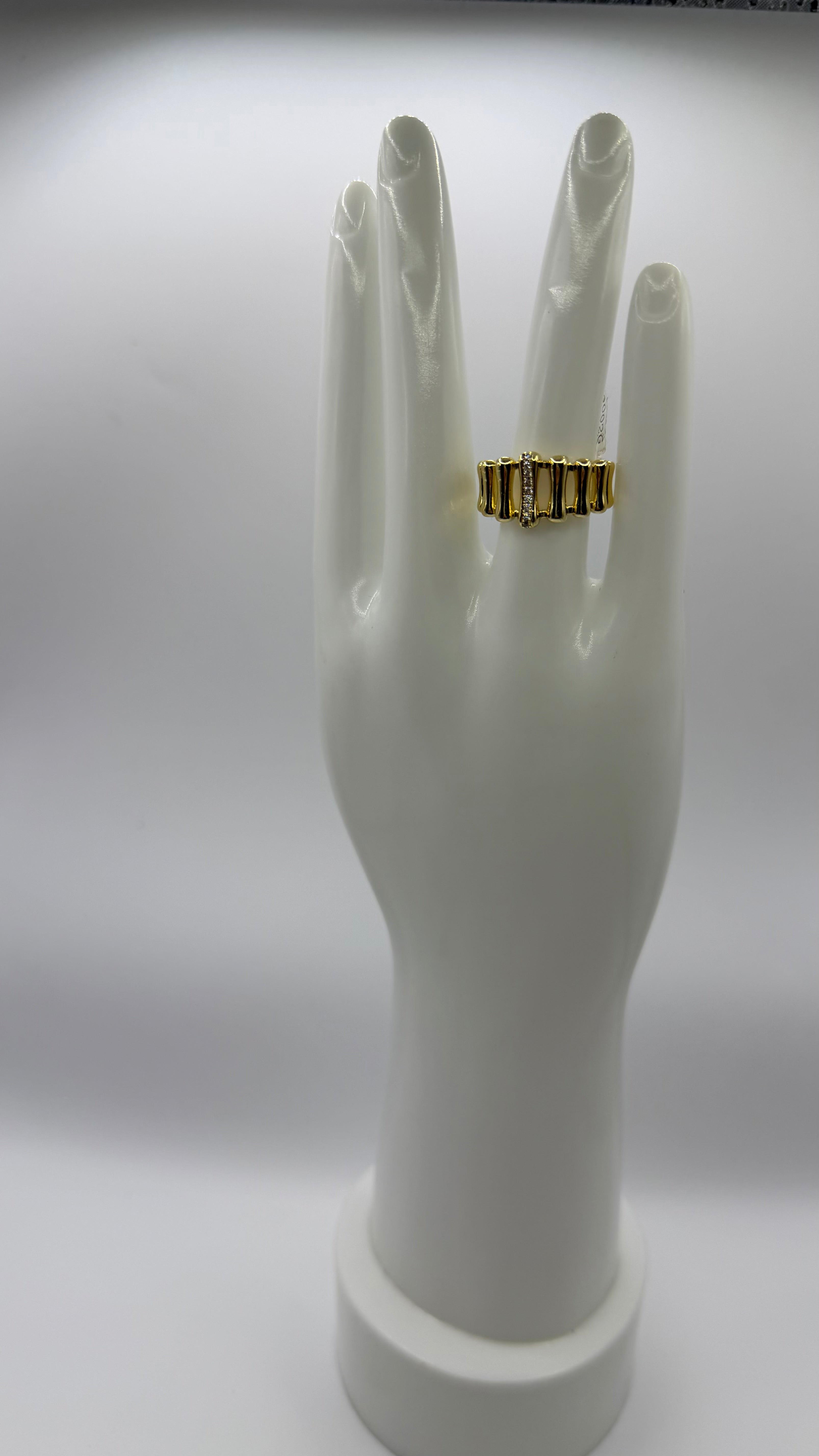 RG Gold Rhinestone Center Ring