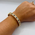 RG Black Clover Rhinestone Clasp Bracelet