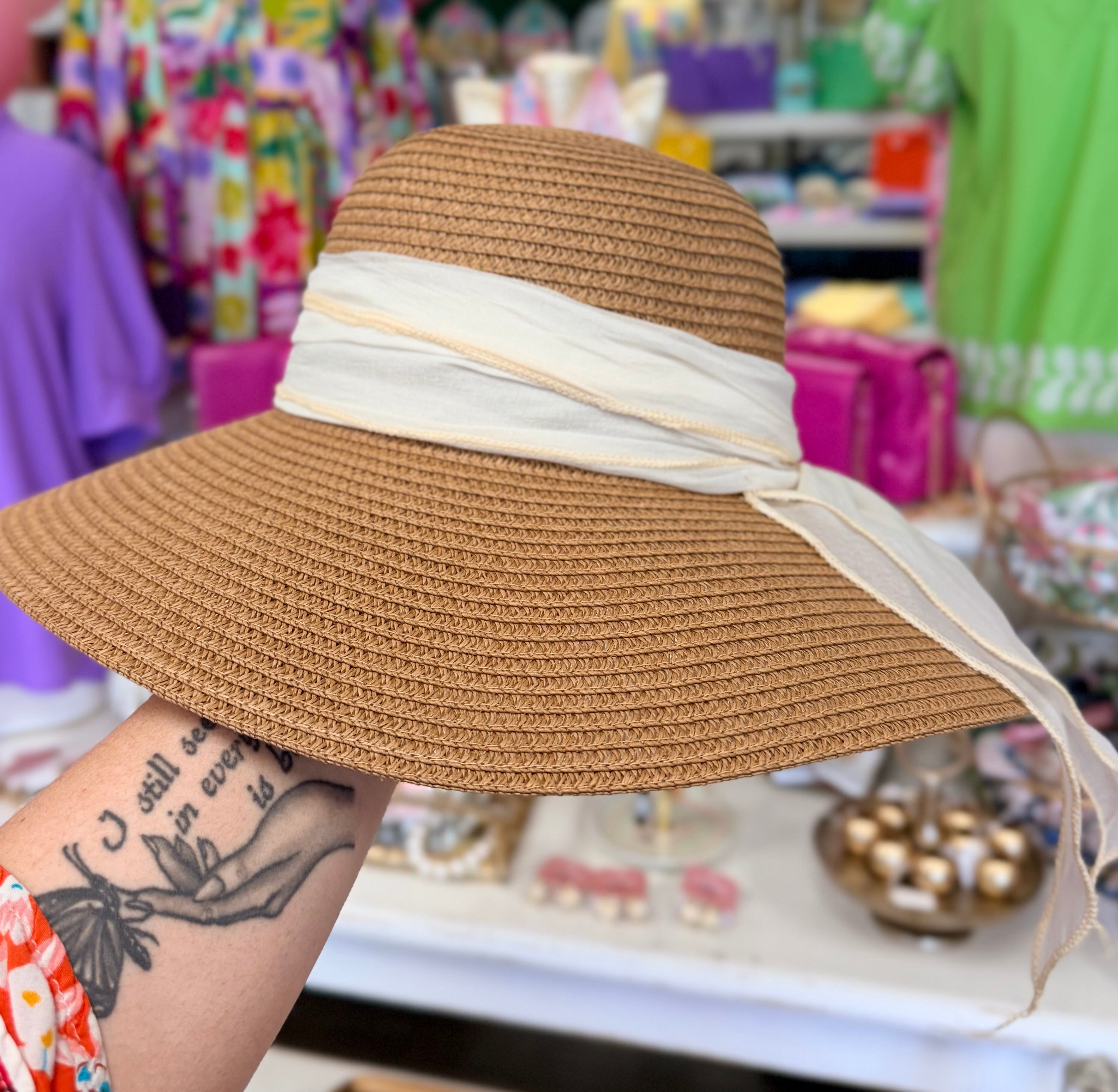 Summer Hat with Back Bow Detail