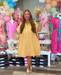 Curvy Calia Cotton Gauze Tunic Dress