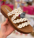 Corkys White Garden Party Sandals