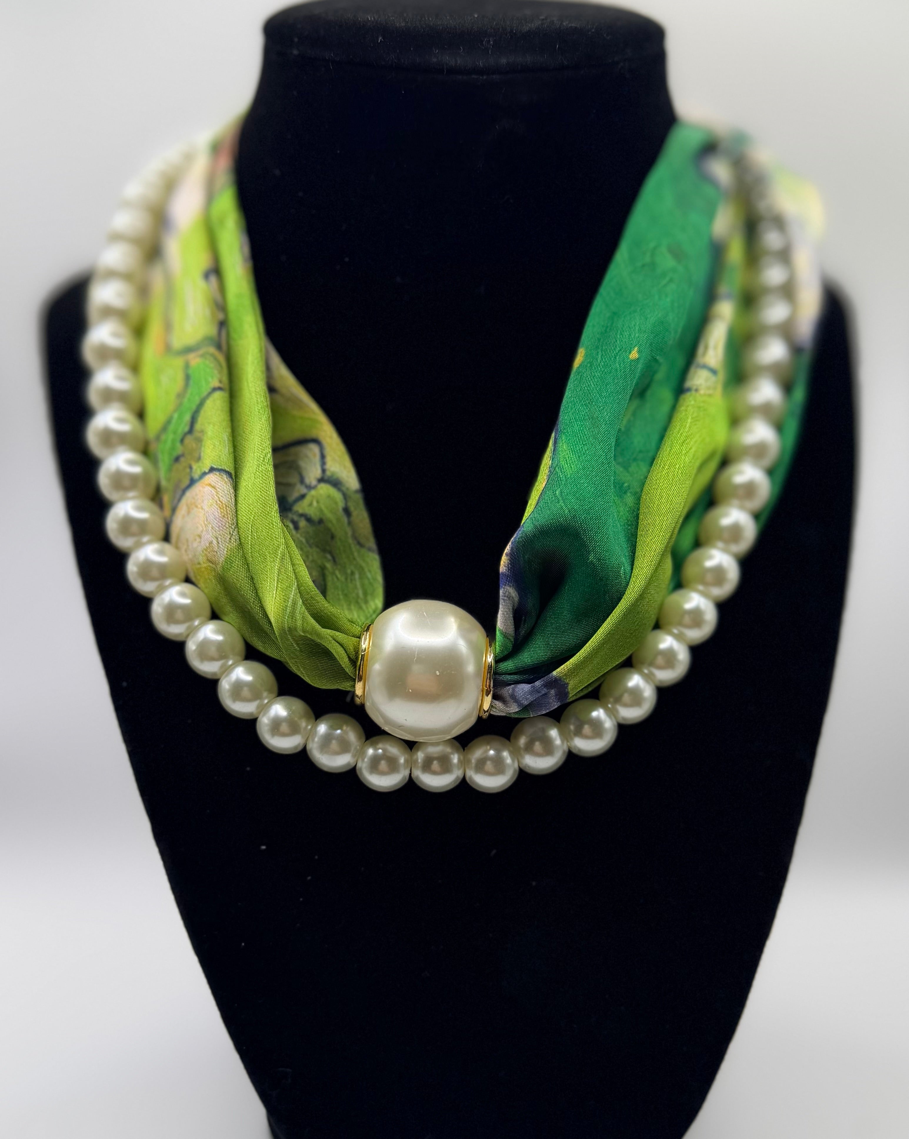 Premade Pearl Scarf Necklace