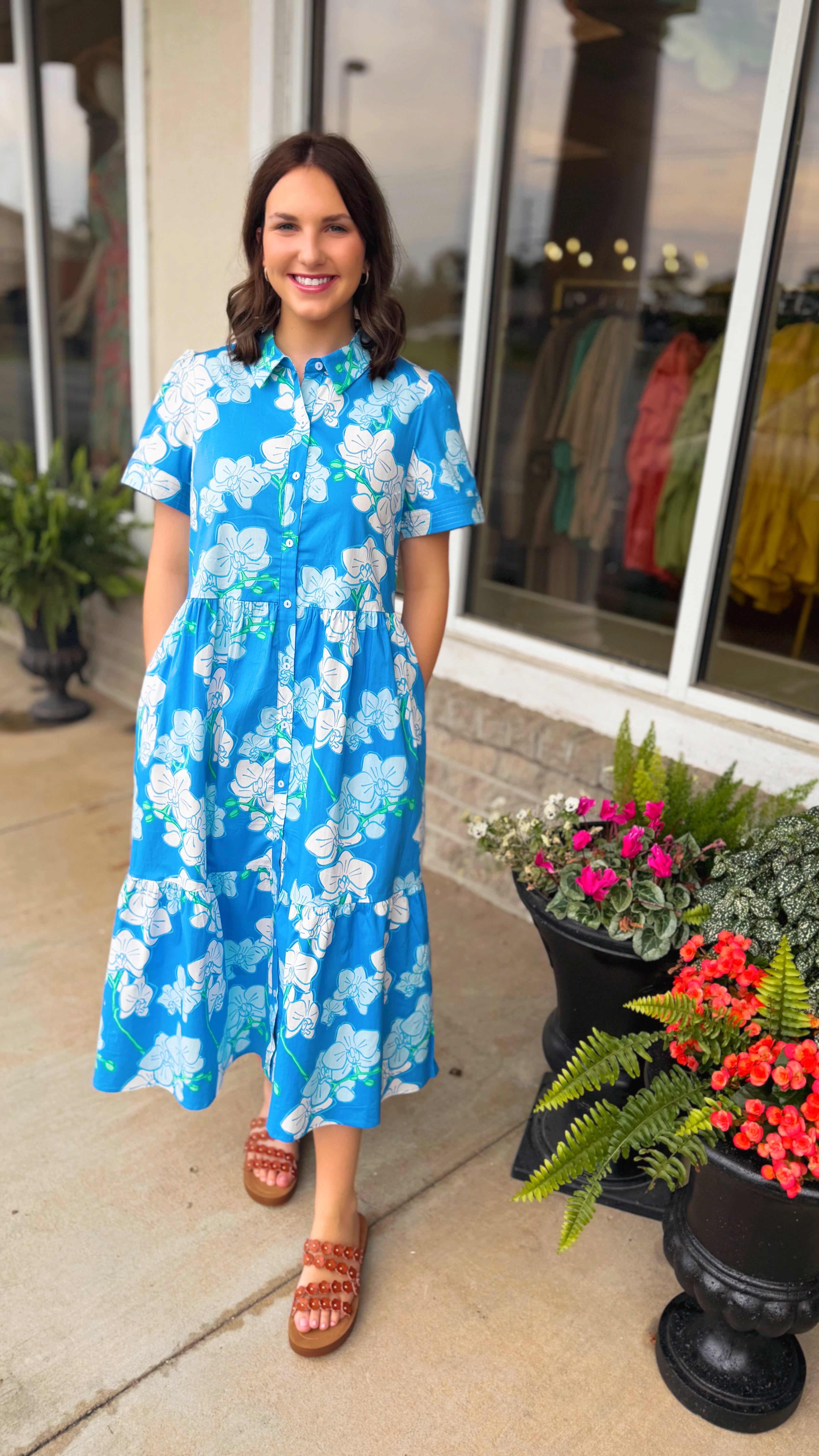 Jema Orchid Midi Dress