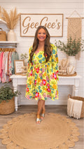 Curvy Briar Floral Embroidery Mini Dress