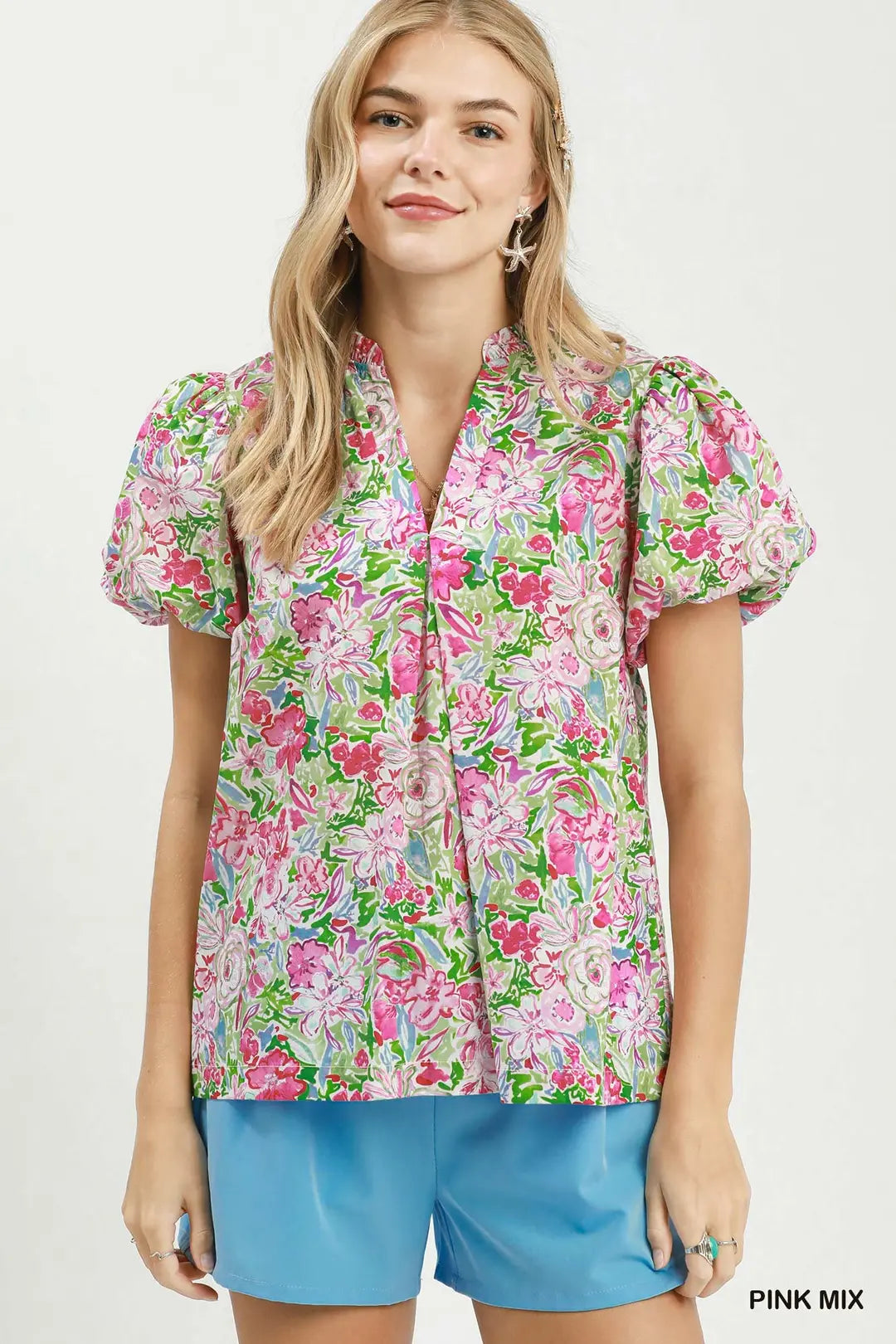 Felicity Floral Pink Mix Top